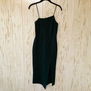 Whyte Valentyne Bodycon Midi Dress Size 6 Green Cotton/Poly VGUC